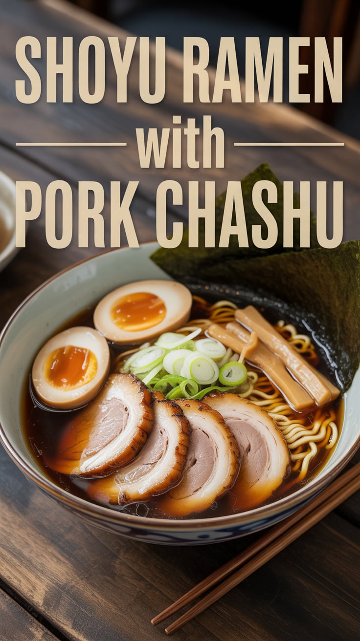 Elevate your weeknight dinners with a delicious Japanese delight that’s both satisfying and packed with flavor. The combination of savory soy sauce, rich pork, and fresh toppings makes this Shoyu Ramen a dish everyone will want to gather around.