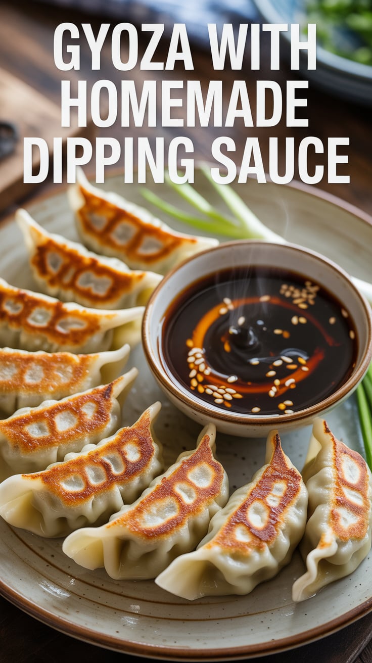 Experience the joy of crafting your own gyoza, where scrumptious fillings meet perfectly crispy wrappers. This recipe not only guides you through the delightful process of making these Japanese dumplings but also pairs them with a tangy homemade dipping sauce that takes them to the next level.