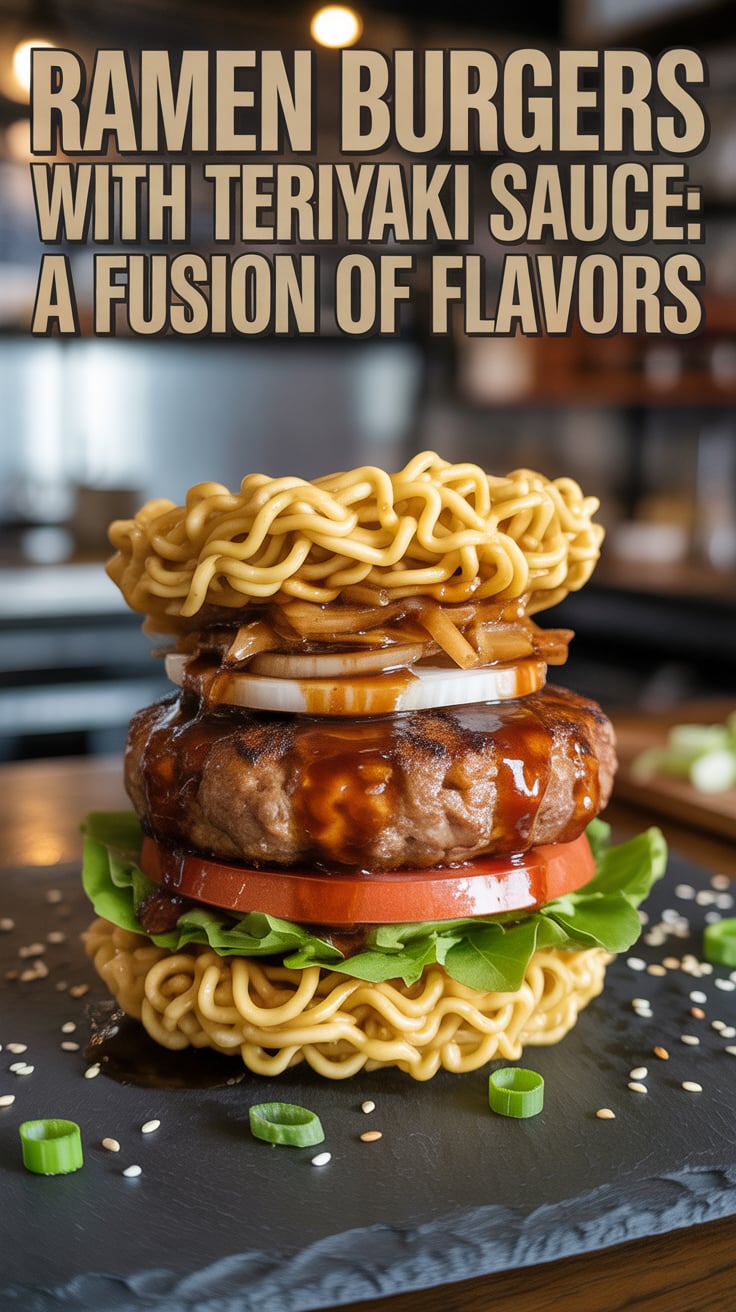Discover the innovative twist on traditional burgers that will have everyone talking. The unique texture of ramen noodles paired with a perfectly grilled patty and rich teriyaki sauce creates an unforgettable dining experience that redefines burger night.