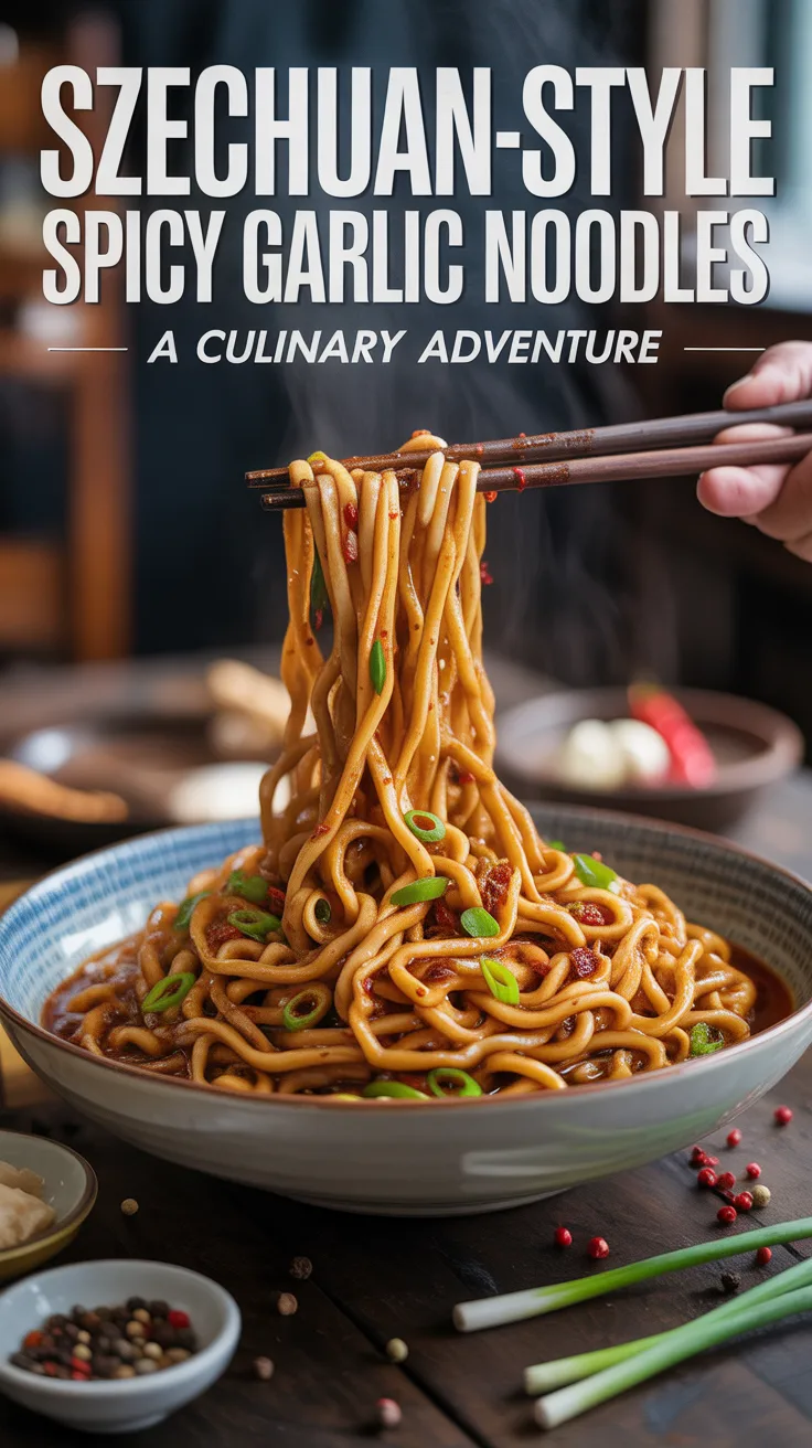 Dive into a whirlwind of flavors with Szechuan-Style Spicy Garlic Noodles, where every bite transports you to the bustling streets of Chengdu. Experience the perfect balance of heat and umami that will leave your taste buds craving more.