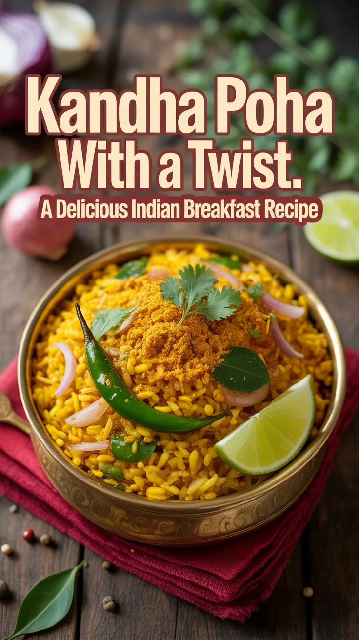 Perfect for busy mornings or leisurely brunches, this recipe artfully balances texture and taste. With its vibrant colors and satisfying crunch, Kandha Poha with a Twist is a dish that will leave you looking forward to breakfast.