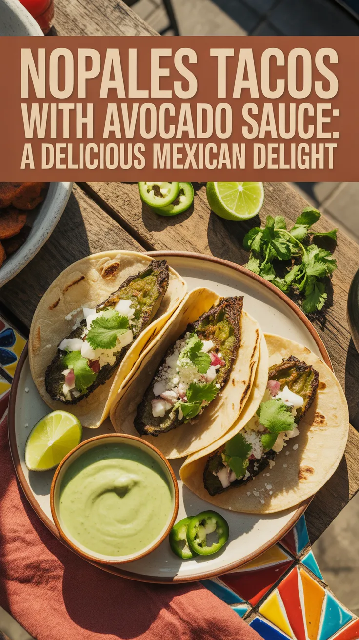 Unleash your creativity in the kitchen with our detailed instructions and tips for making the perfect tacos. Learn how to master the cooking technique for nopales and whip up a luscious avocado sauce that complements the dish beautifully.