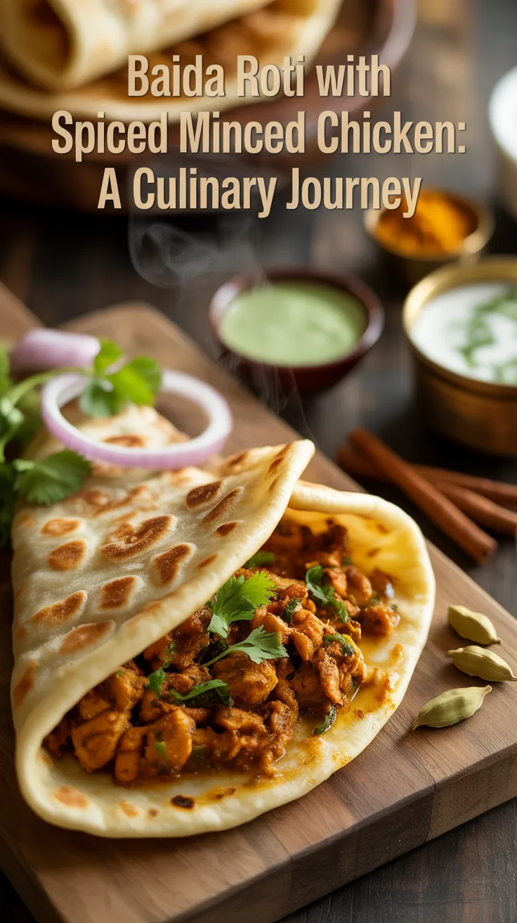 Embark on a culinary adventure with Baida Roti, a deliciously flaky flatbread filled with spiced minced chicken. This recipe is a perfect blend of aromatic spices and rich flavors, offering a unique twist on traditional street food.